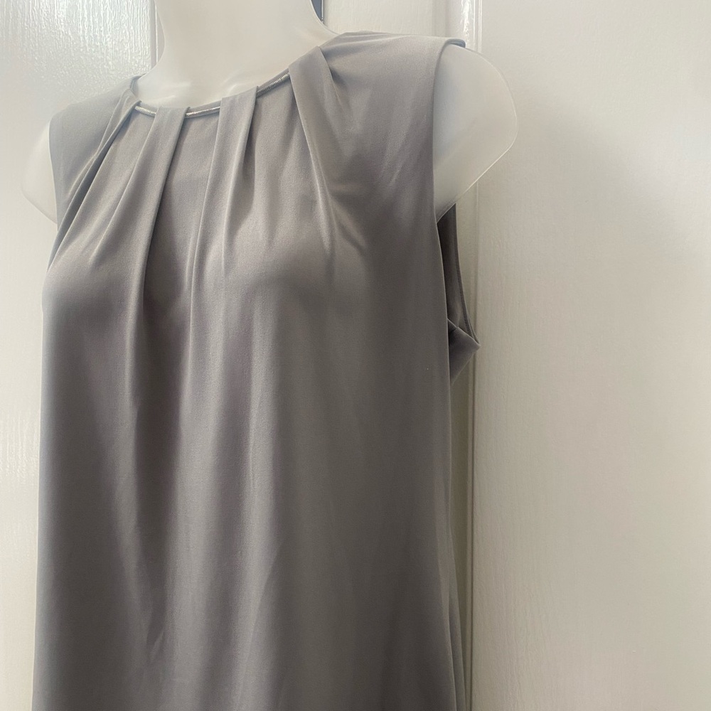 Calvin Klein Gray Sleeveless Top Sz L - Picture 2 of 3